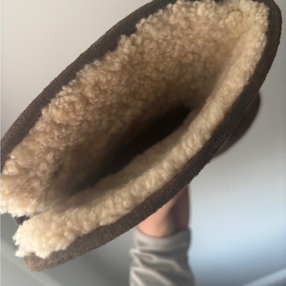 UGG Women's Lynnea Shearling Ankle Clog Boots Sheepskin Fold-Over Lining Size 10 - Picture 14 of 16